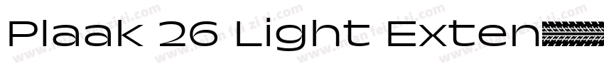 Plaak 26 Light Exten字体转换